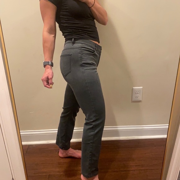 Lafayette 148 Charcoal Gray Straight Leg Jeans - Picture 3 of 11